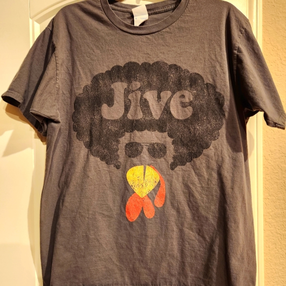 🦃🍗 🎁Novelty Thanksgiving "Jive Turkey" Men's T-Shirt, Size L🤣